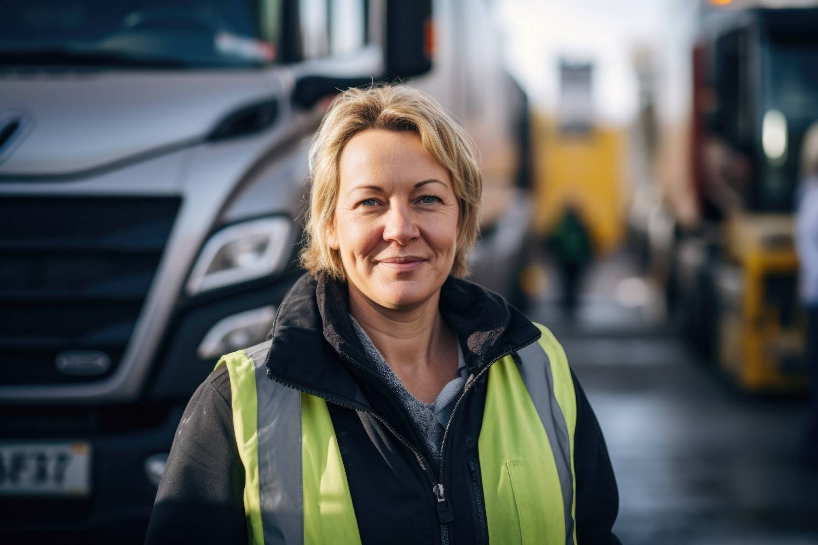 A smiling fleet customer